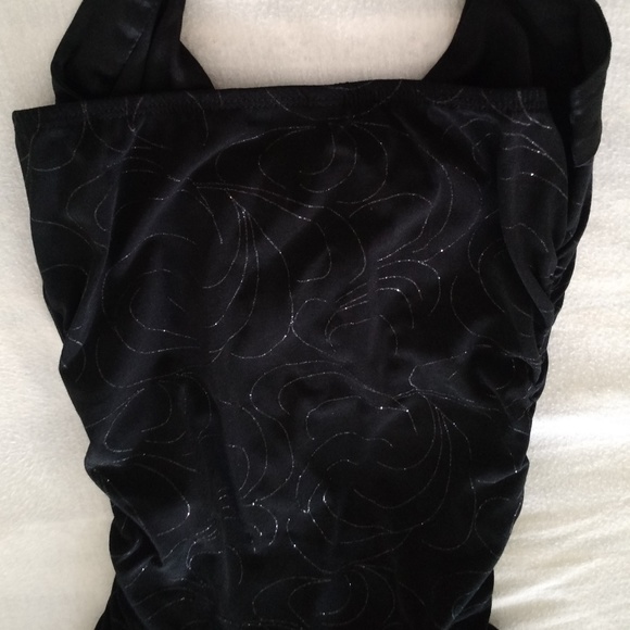 Glittering Sparkling Dance Cocktail Party Prom Black Asymmetrical Dress - Picture 6 of 6